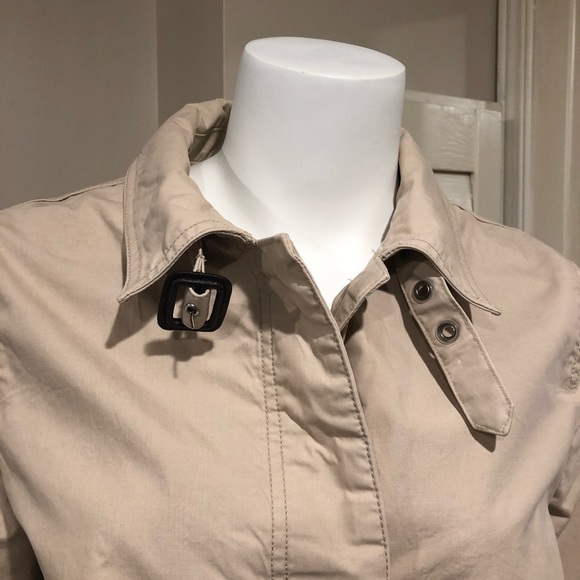 GAP Raincoat Jacket Macintosh Beige Size M - Picture 6 of 8